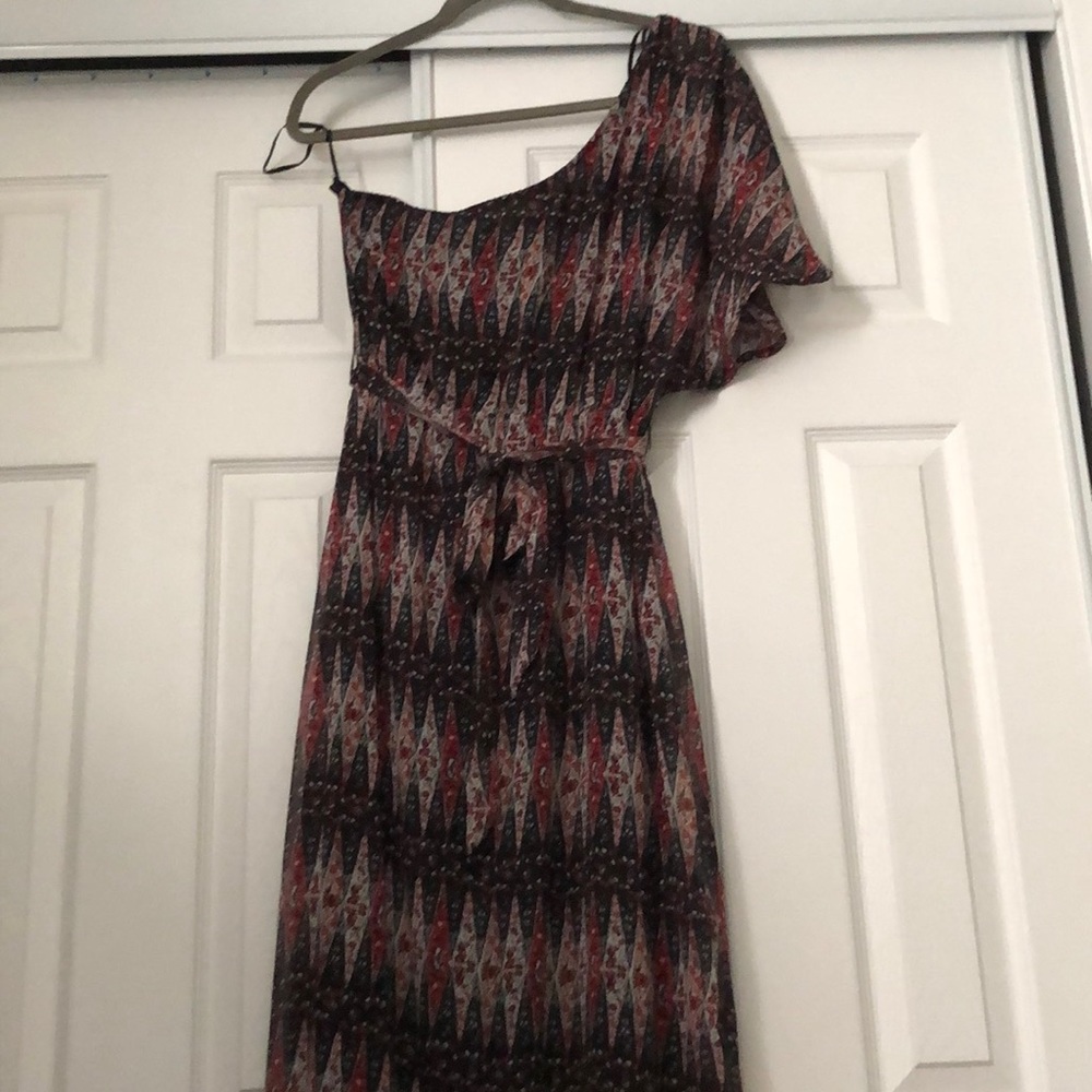 One shoulder long dress